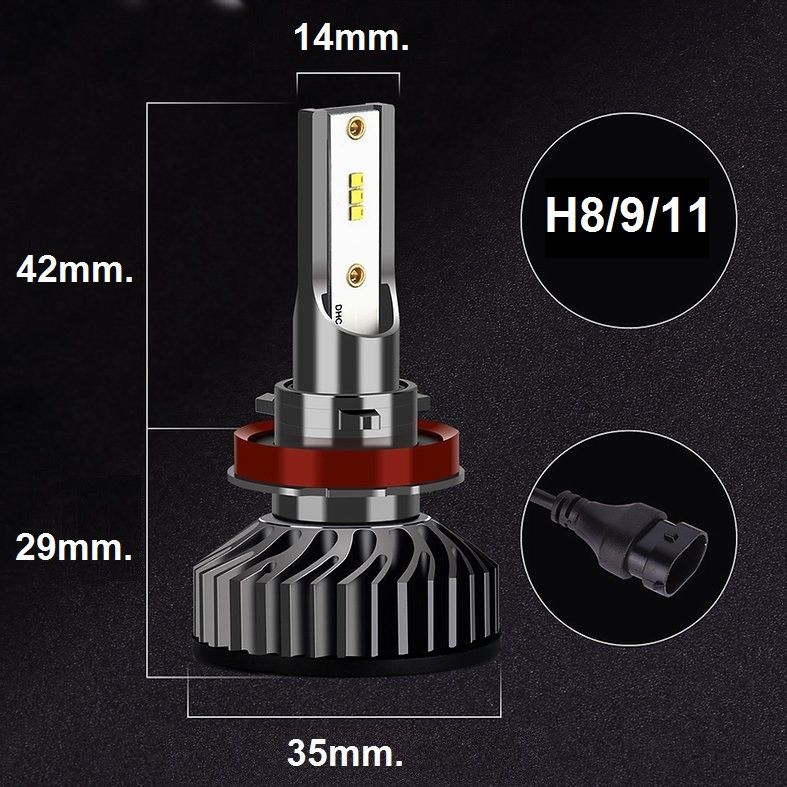 products/808/led sijalice atom h8.jpg - H8 SET PHI ZES chip 8000LM - SREDNJE-DUGO-MAGLENKU - Xenon Svetla Beograd
